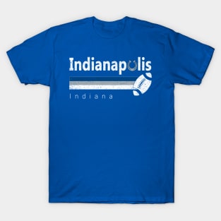 Vintage Indianapolis Football Retro Indiana At Sunday Game day T-Shirt